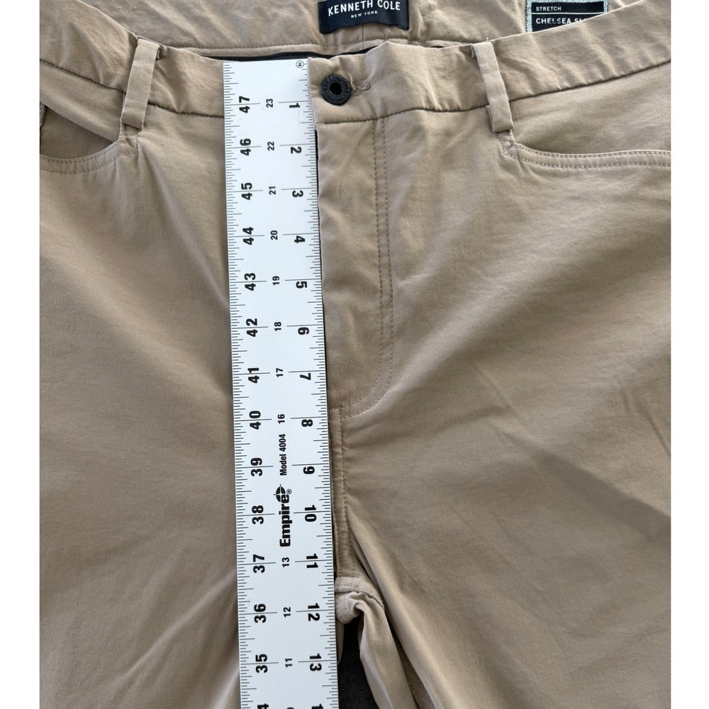 Kenneth Cole Chelsea Slim Chinos Men 34x31 Khaki Business Casual Normcore Preppy - Picture 8 of 9